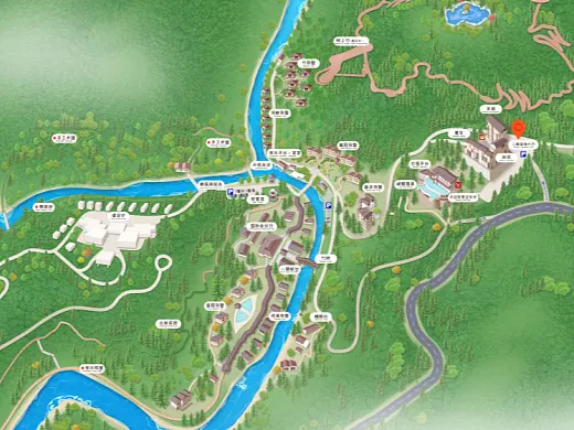 西充结合景区手绘地图智慧导览和720全景技术，可以让景区更加“动”起来，为游客提供更加身临其境的导览体验。